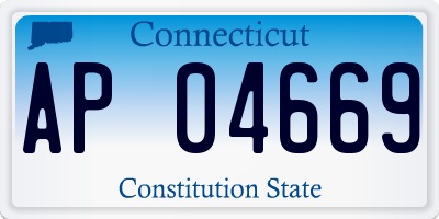 CT license plate AP04669