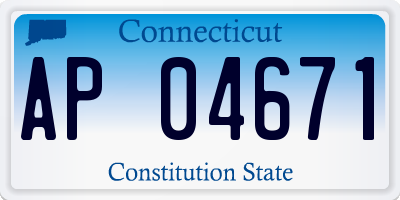 CT license plate AP04671