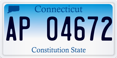 CT license plate AP04672