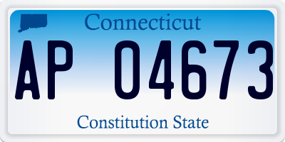 CT license plate AP04673