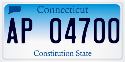 CT license plate AP04700