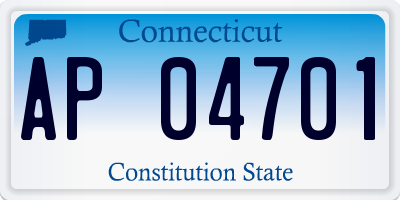 CT license plate AP04701