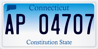 CT license plate AP04707