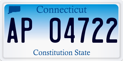 CT license plate AP04722