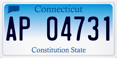 CT license plate AP04731