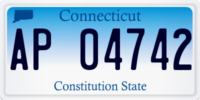CT license plate AP04742