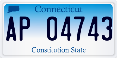 CT license plate AP04743