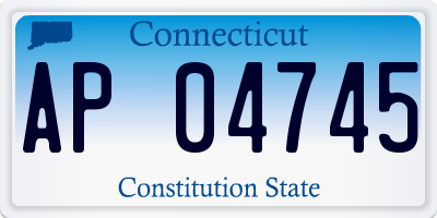 CT license plate AP04745