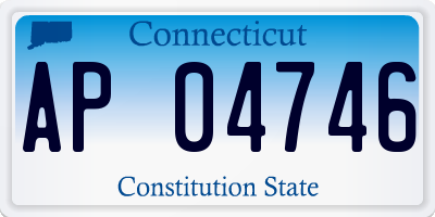 CT license plate AP04746