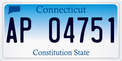 CT license plate AP04751