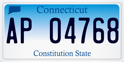 CT license plate AP04768