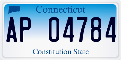 CT license plate AP04784