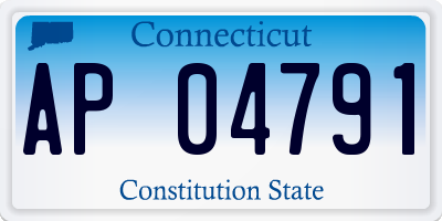 CT license plate AP04791