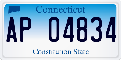 CT license plate AP04834