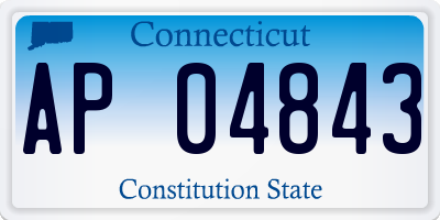 CT license plate AP04843