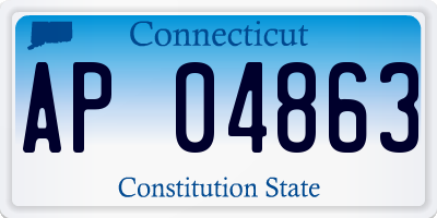 CT license plate AP04863