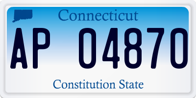 CT license plate AP04870