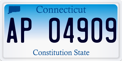 CT license plate AP04909