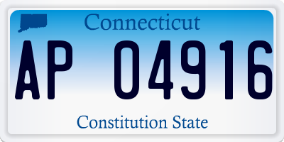 CT license plate AP04916