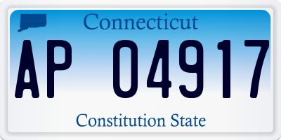 CT license plate AP04917