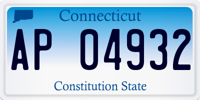 CT license plate AP04932