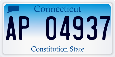 CT license plate AP04937