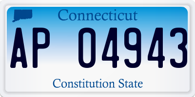 CT license plate AP04943
