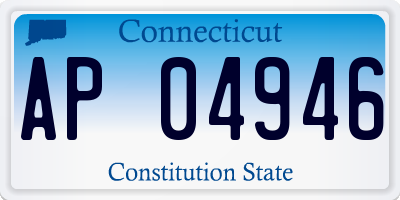 CT license plate AP04946