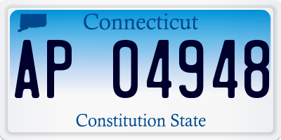 CT license plate AP04948
