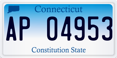 CT license plate AP04953