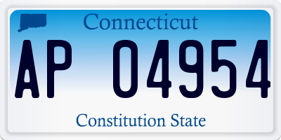 CT license plate AP04954