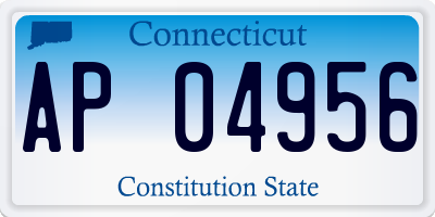 CT license plate AP04956