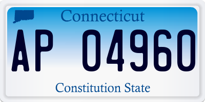 CT license plate AP04960