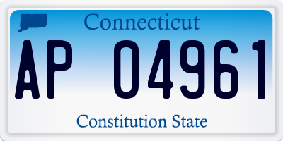 CT license plate AP04961