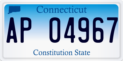 CT license plate AP04967