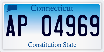 CT license plate AP04969