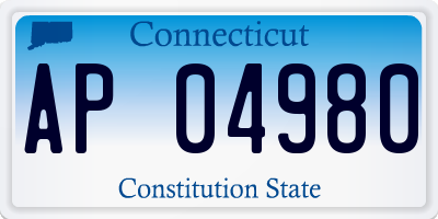 CT license plate AP04980