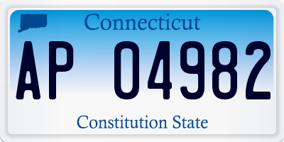 CT license plate AP04982