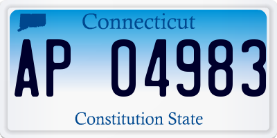 CT license plate AP04983