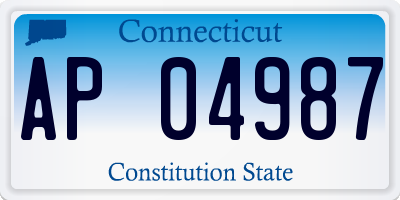 CT license plate AP04987