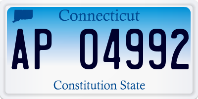 CT license plate AP04992