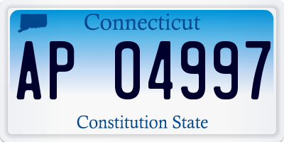 CT license plate AP04997