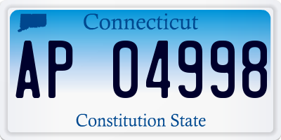 CT license plate AP04998