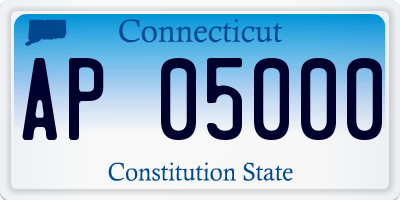 CT license plate AP05000