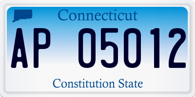 CT license plate AP05012