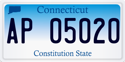 CT license plate AP05020