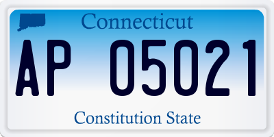 CT license plate AP05021