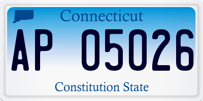 CT license plate AP05026