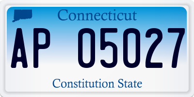CT license plate AP05027