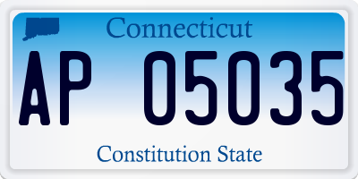 CT license plate AP05035